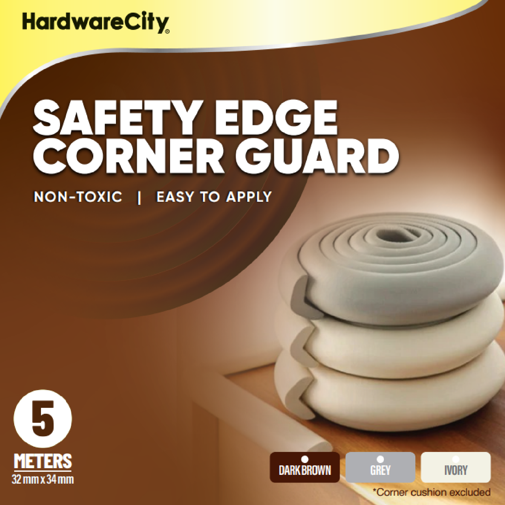 HardwareCity SAFETY EDGE CORNER GUARD High Density Foam 5M